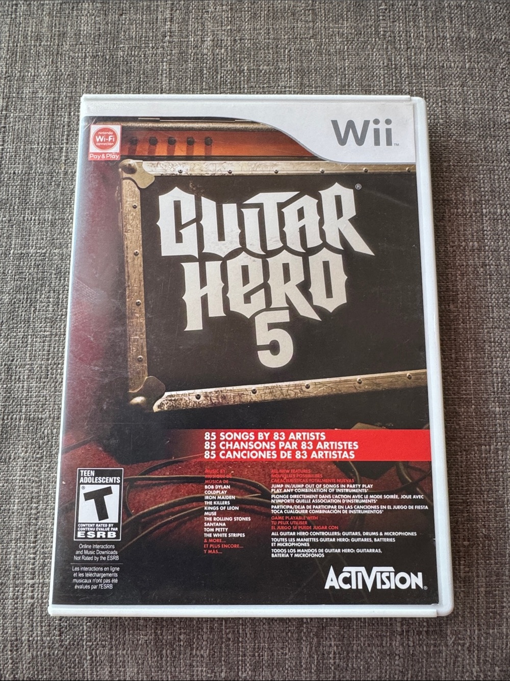 Wii Guitar Hero 5 CIB game
